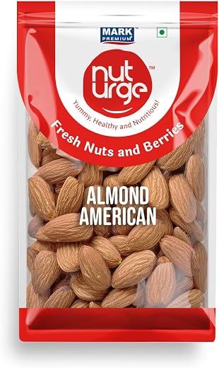 NUT URGE American Almond 300 gITasty TreeIDry Fruits Rich In MagnesiumI Good Souce of Calcium PotassiumI Monounsaturated F...