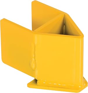 Vestil G3-V4-YL Steel Upright Rack Guard 7x5x5 Inch Yellow - Protect Pallet Racking from Forklift Damage