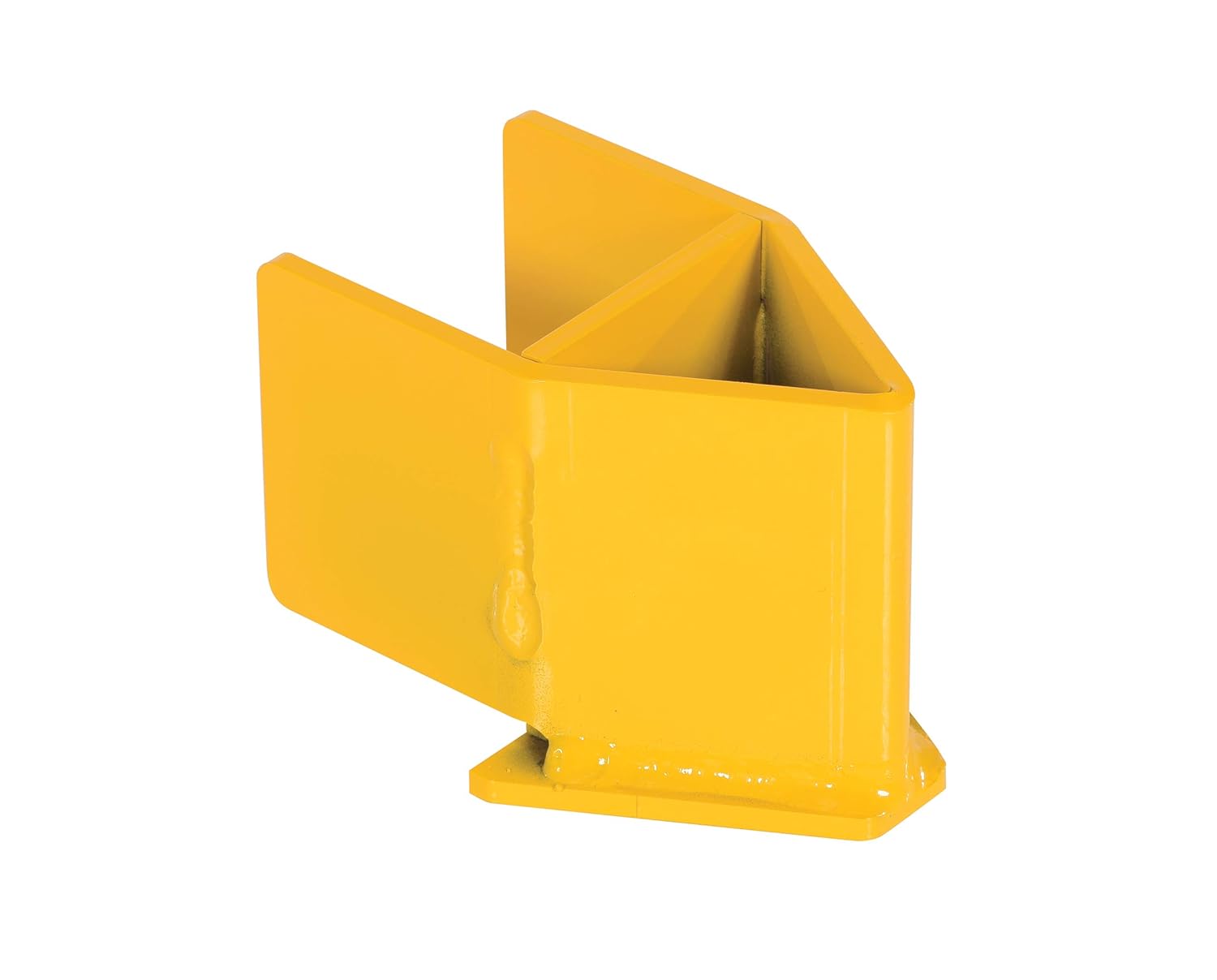 Vestil G3-V4-YL Steel Upright Rack Guard 7x5x5 Inch Yellow - Protect Pallet Racking from Forklift Damage