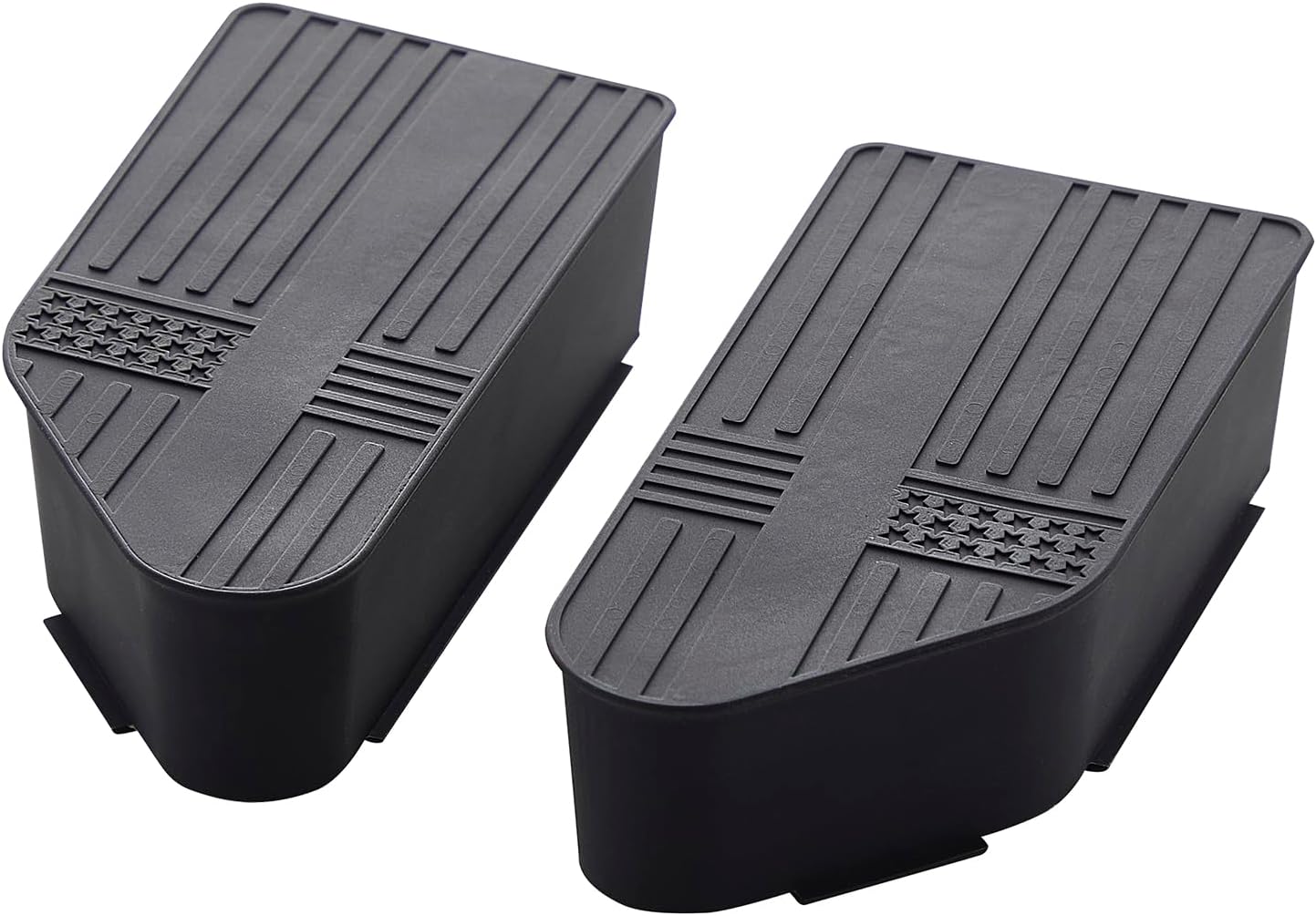 Bed Rail Stake Pocket Covers for GMC Chevy Silverado/GMC Sierra 1500 2019-2026, Sierra 3500HD/2500 2020-2023, Truck Caps Rear Holes Plugs, Horizontal Star Flag