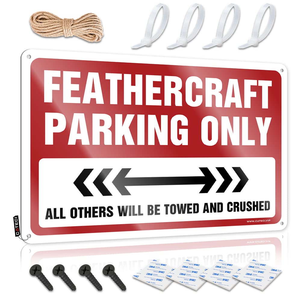 Man Cave Signs For Men Feathercraft Parking Only Tin Sign(20X30CM)