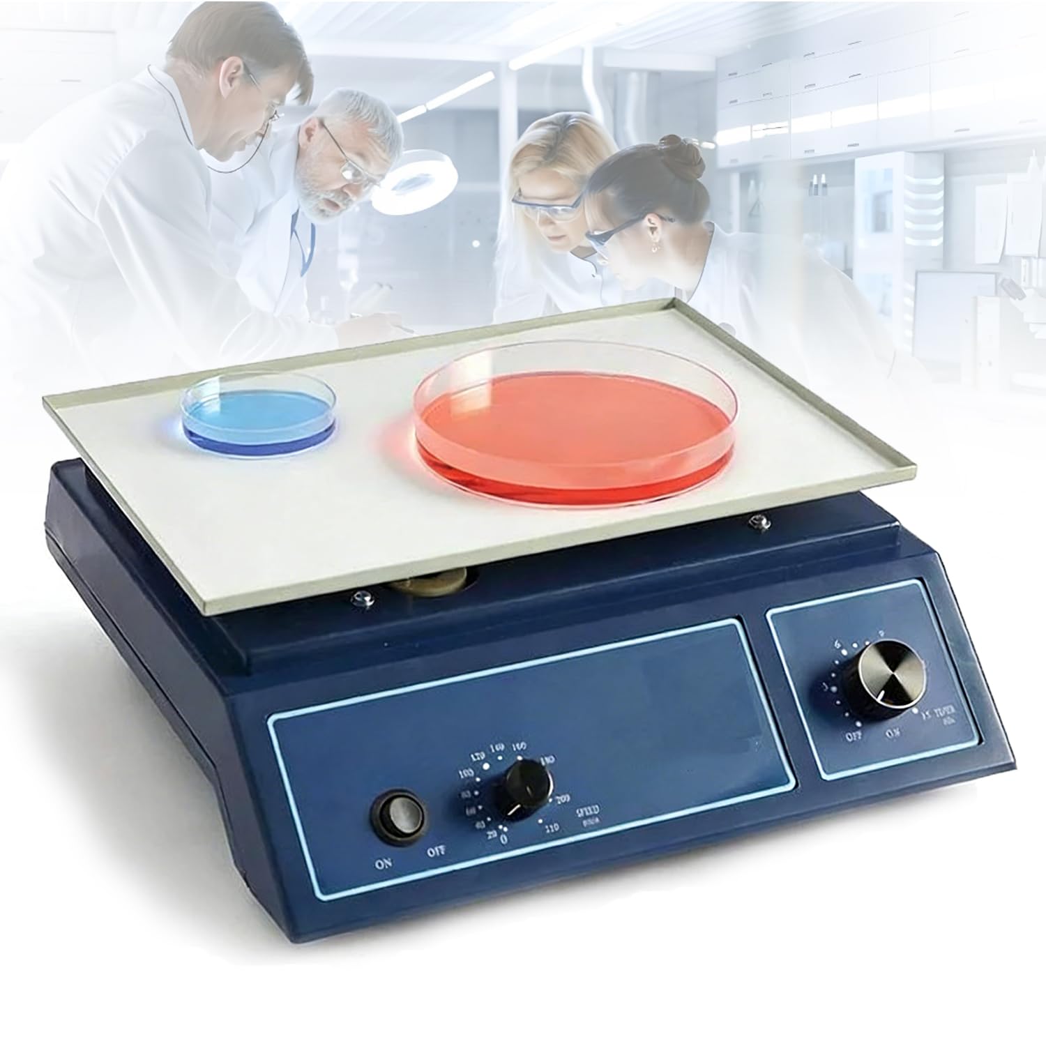 Laboratoryjne poziome mieszadło obrotowe, cyfrowe mieszadło orbitalne o regulowanej prędkości 20-210 obr/min, maksymalna nośność 1 kg/2,2 lB, dla eksperymentów z mieszaniem