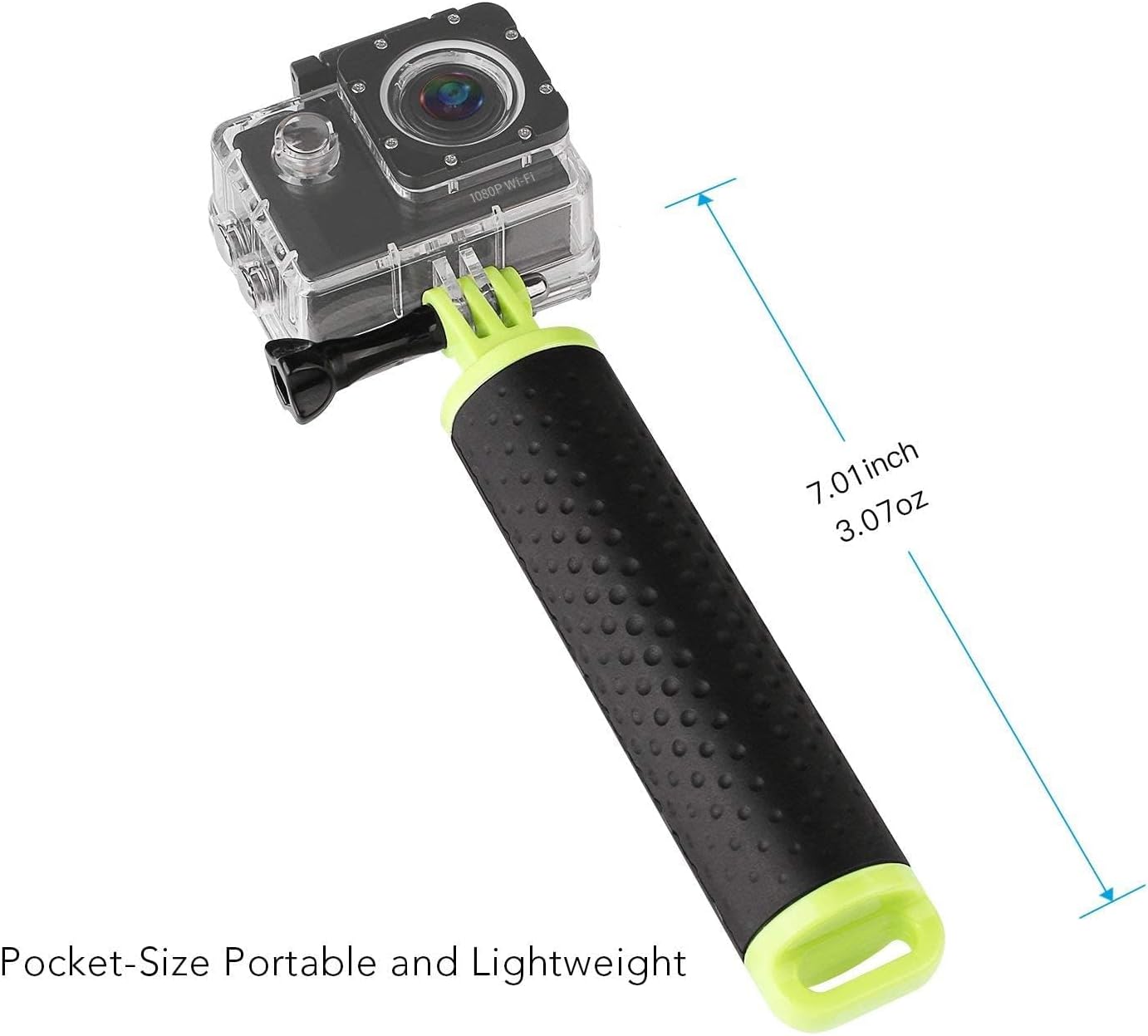WOLFANG Action Camera Floating Hand Grip Camera Handle Waterproof Monopod Hand Grip Float Stick Selfie Floating for Action Camera Sports Camera