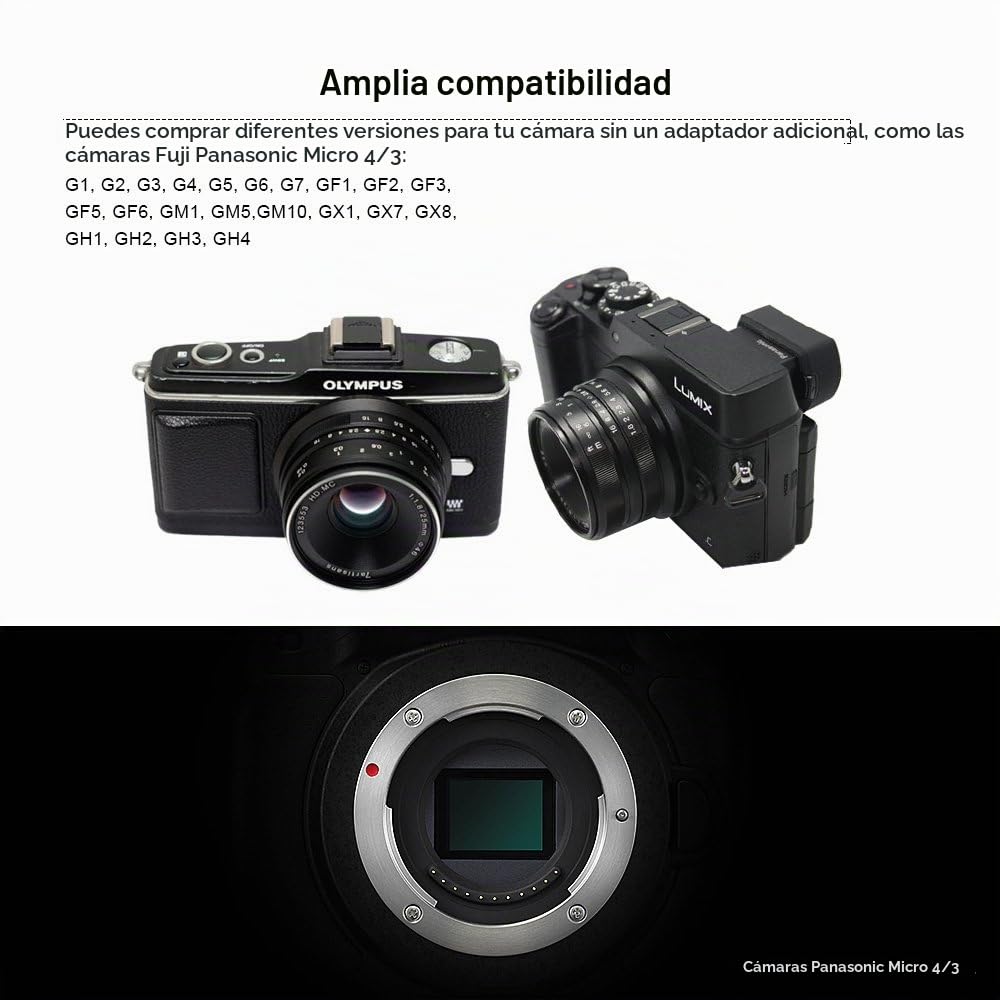 7artisans 25mm F1.8 Objetivo para Olympus MFT M4/3 Cámaras