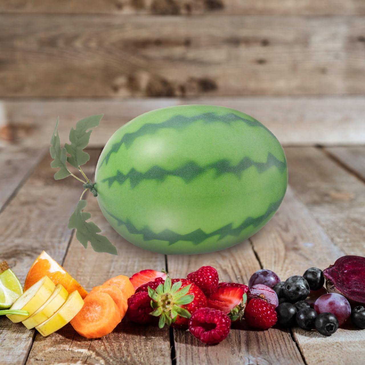Artificial Watermelon Decorative Foam Fruit Simulated Watermelon Model for Home Decor