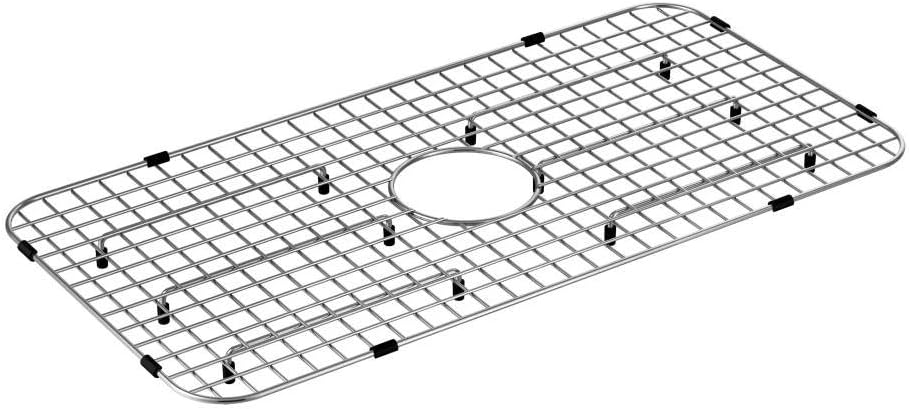 Moen GA719 Stainless Steel Center Drain Bottom Sink Grid, 13.8-inch x 27-inch x 1.3-inch, Stainless