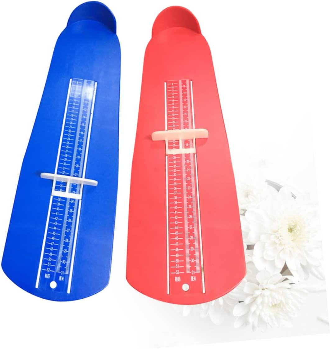 1 Set 2pcs Foot Width Length Measuring Device Foot Ruler Feet Measuring Guage Foot Measure Sizer Device Foot Length Measuring Tool Shoes Measuring Gauge Home Shoe Foot Sizer