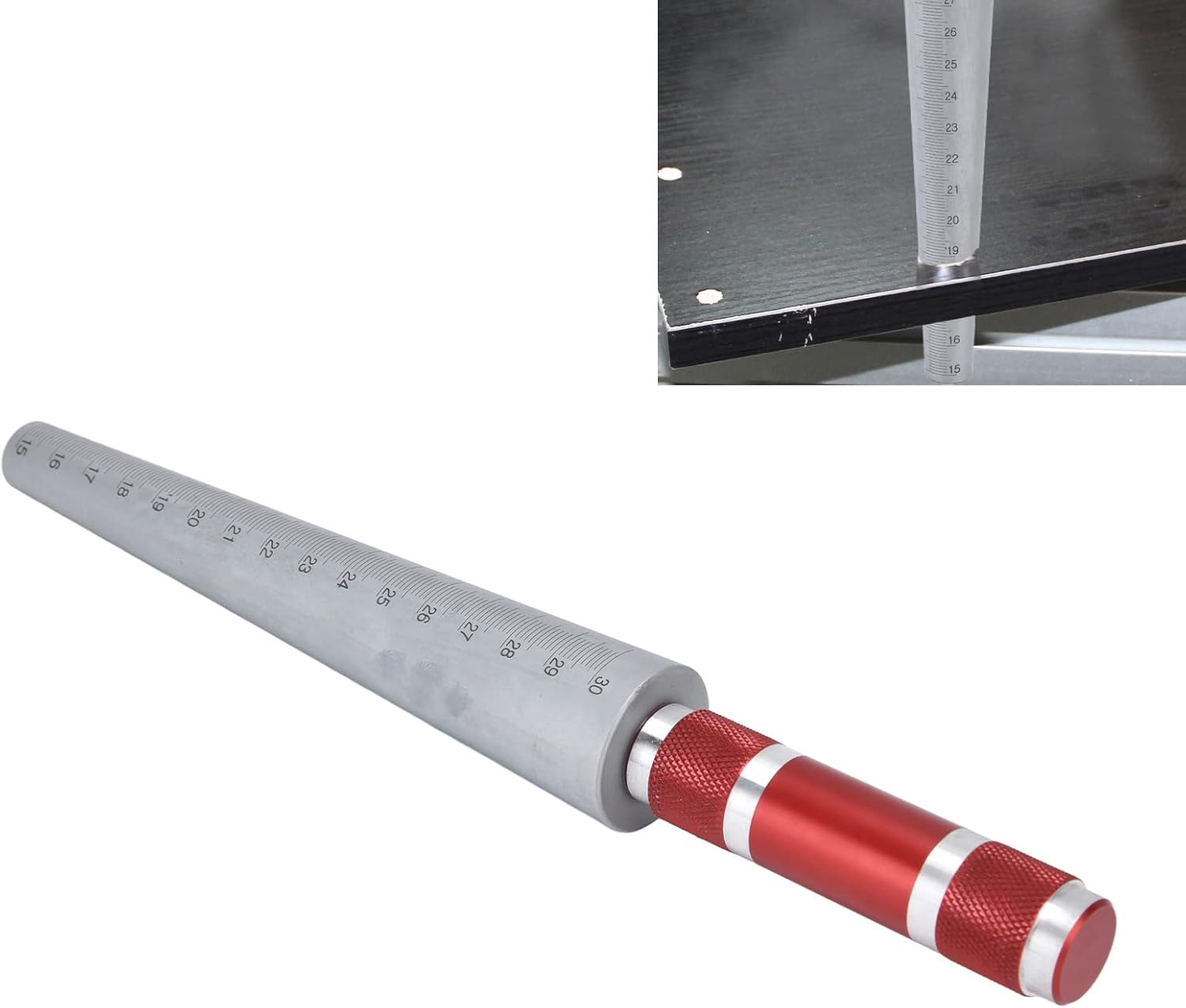 Aperture Gauge Conical Feeler Ruler Stainless Steel Inner Diameter Measuring Tool Tapered Ruler Digital Aperture Gauge 15‑30mm