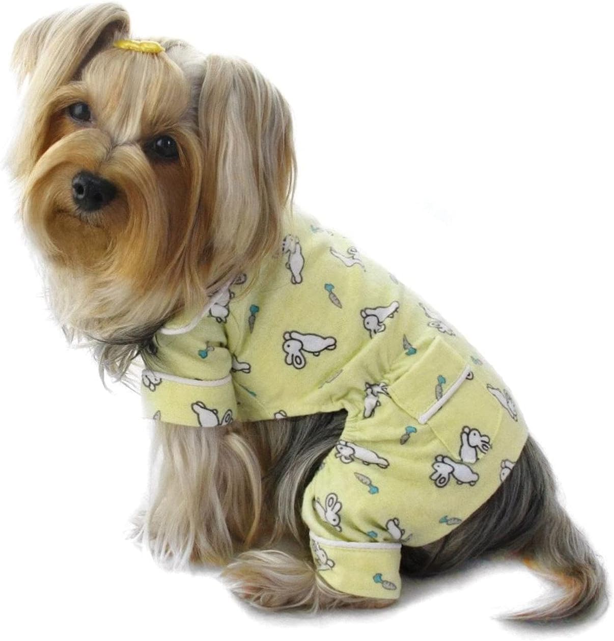 Klippo Dog/Puppy Hopping Bunny/Rabbit Flannel Pajamas/Bodysuit/Loungewear/Coverall/Jumper/Romper (X-Large)