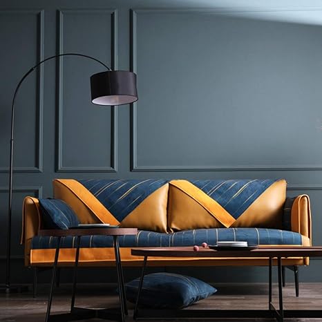 Amazon マルチカバー ソファーカバーキルト 水洗い 北欧 ラグ ベッドカバー ネイビー バイカラー おしゃれ 洗える ベッドスプレッド 線 ソファカバー キルトカバー 110 180 オシャレ ベットカバー 母の日 インテリア かっこいい ソファカバー マルチカバー オンライン通販