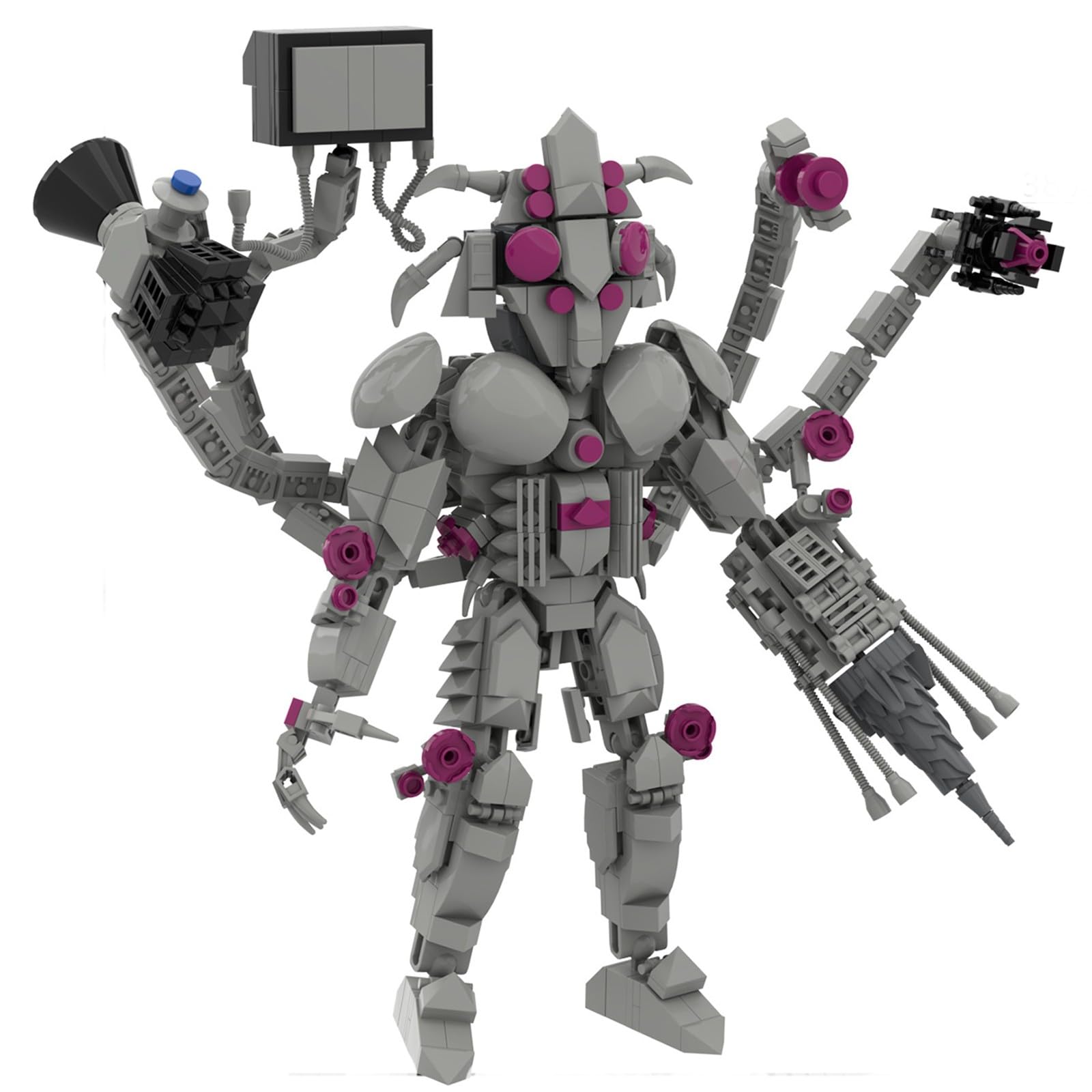 LCTM Building Blocks Figures Toy Toilet Titan Cameraman Speakerman Clock TV Man Game Upgraded Action Mutant Model Funny Ideas Collectible Birthday Gift Skibidi Buildable Brick Adults Kids Fans E
