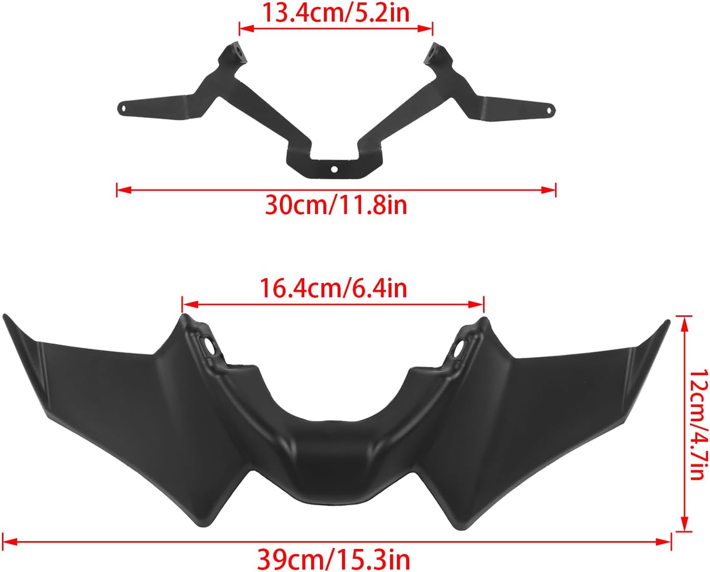 CHIFUN Front Spoiler Winglets Downforce for MT07 MT-07 /SP 2021-2024, Motorcycle Fairing Aerodynamic Beak Nose Cone Extension Cowl Replacement for Yamaha