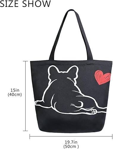 Vista 110 de ALAZA Bolsa de lona grande reutilizable con asas, resistente, lavable, Multi 19