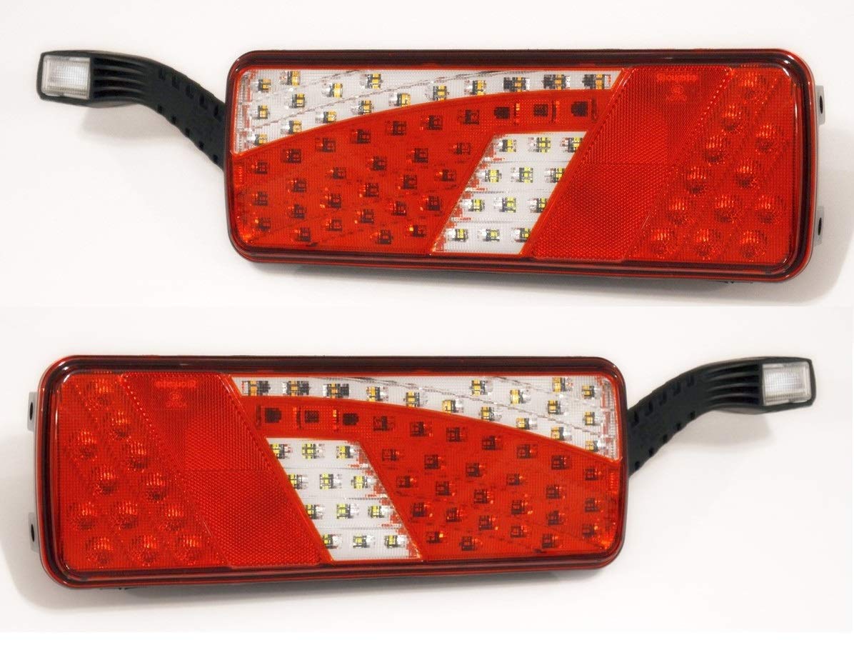 2x LED 12 / 24V Heck Heckleuchten + Positionsmarkierungen 7 Funktionsleuchten LKW Fahrgestell Wohnmobil