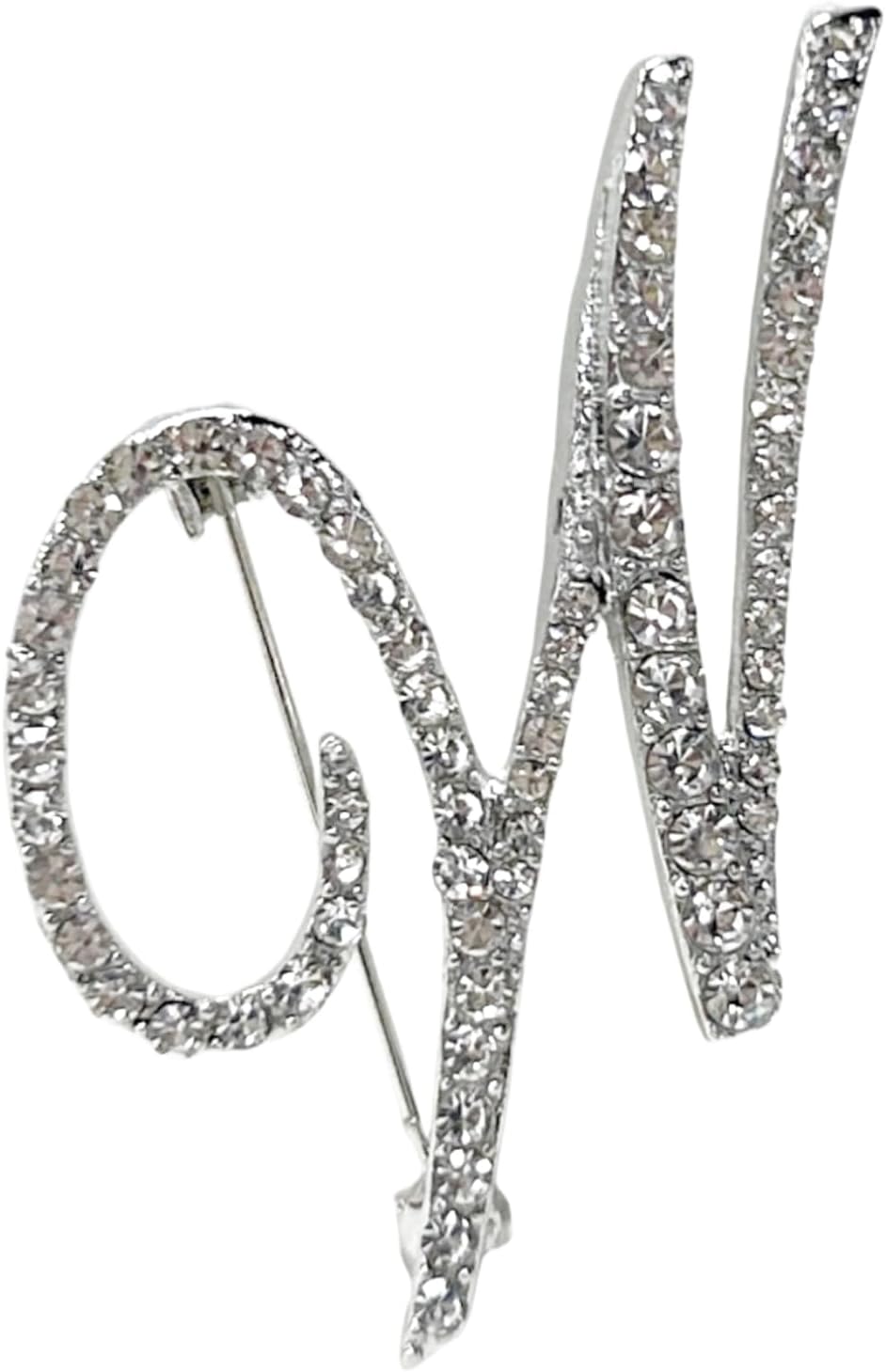 Rhinestone Initial Brooch Pin for Women, Alphabet Gold Letter Brooch A-Z with Crystal, Metal Pin for Hat Bag Dress Suit Accessory for Men