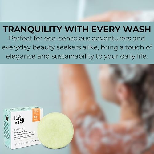 Miniatura 6 de Jack59 Barra de champú natural para cabello fino y piel sensible, champú en barra natural para mujeres y hombres con mezcla de aceites esenciales