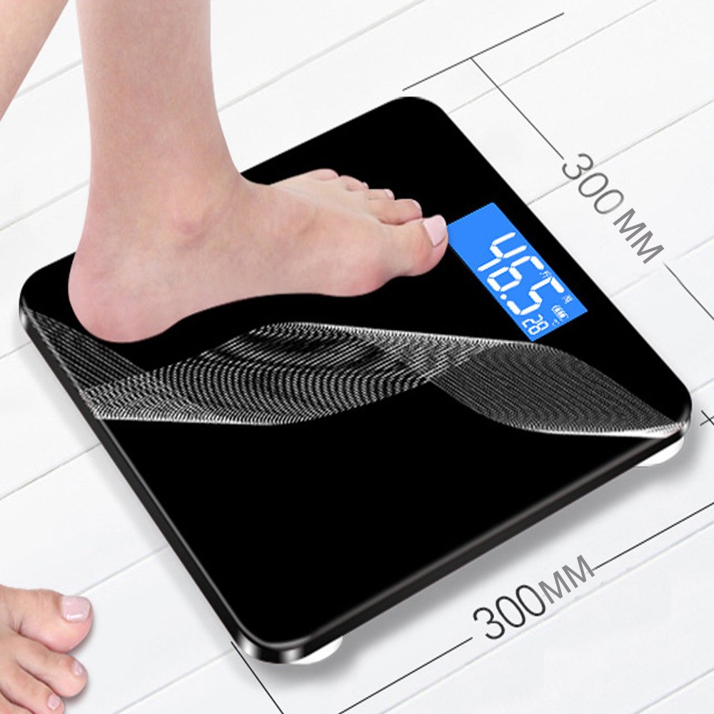 Báscula De Peso USB, Báscula De Baño Digital De Alta Precisión, Tecnología Stepping, 28St / 180Kg / 400Lb, Pantalla Retroiluminada, Diseño Delgado, Medición De La Temperatura Interior,Gold