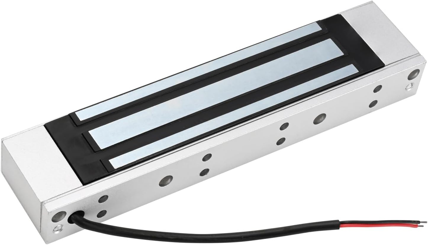 Electric Magnetic Door Lock - 180KG/350lb Holding Force Waterproof Electromagnet Lock, 12V DC Fail-Safe NC Mode, Suitable for Indoor and Outdoor Access Control Systems