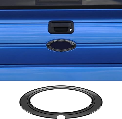 Cubierta de emblema para puerta trasera, decoración de logotipo trasero para maletero para Ford F150 F-150 Raptor 2009-2014 (Negro)