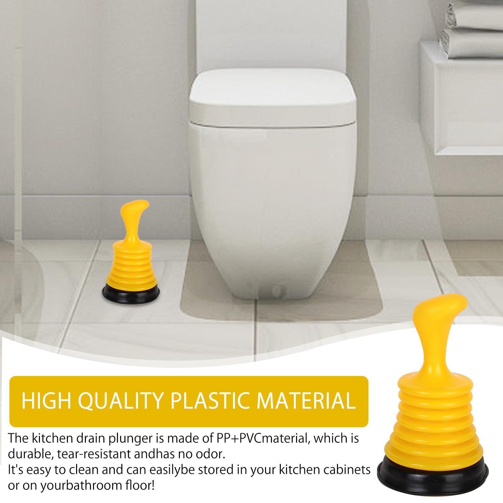 Mini Pümpel Für Toilette & Waschbecken - Kleine Saugglocke Mit Ergonomischem Griff