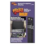 QuakeHOLD! 4508 Big Screen TV & Appliance Safety Strap, Anti-Tip Adhesive Straps, Earthquake, Fire, Flood Protection, for TVs and Furniture, Child Proofing for Home Safety, Easy Installation