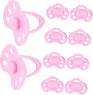 ibasenice 10pcs Adorable Magnetic Dummy Accessories for Dolls Feeding Toy for Girls Plastic Magnetic Pacifiers for Playtime