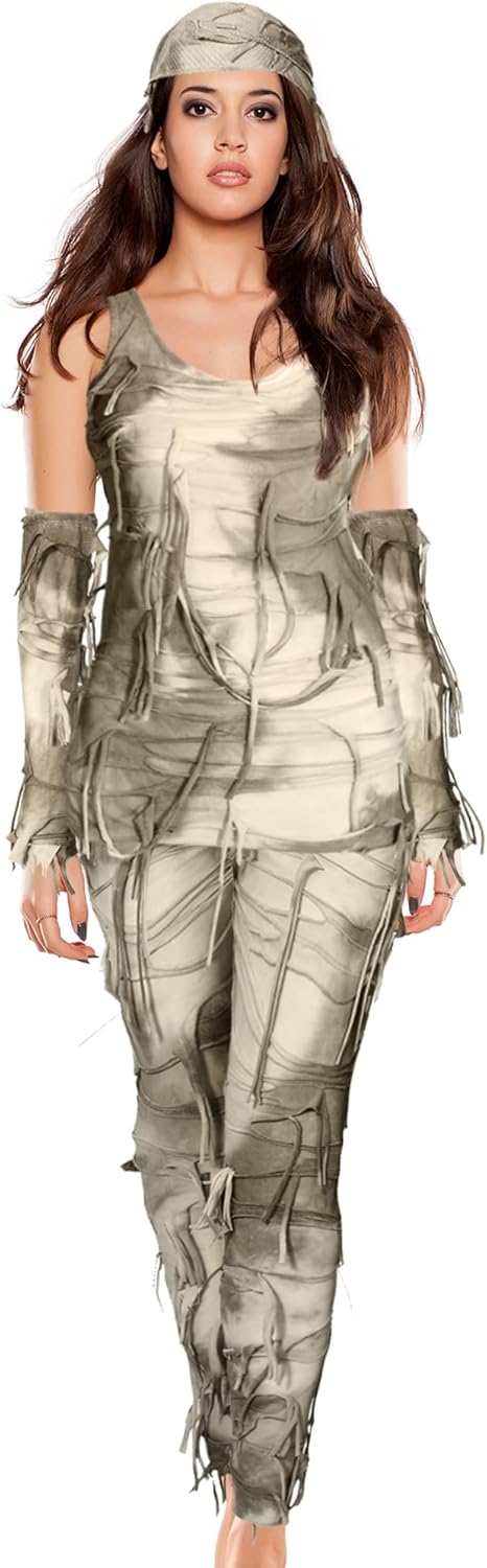 Toulite Mummy Costume Women's Mystical Costume for Cosplay Party - Image 3