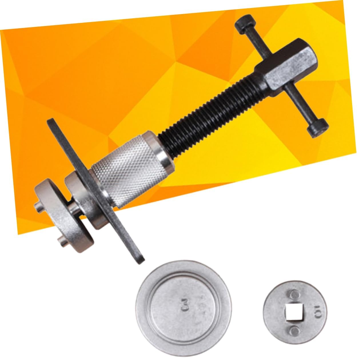 VOSAREA Professional Brake Caliper Tool Kit for Heavy Duty Disc Brake Piston Compression Tool for and Silver Finish for Use