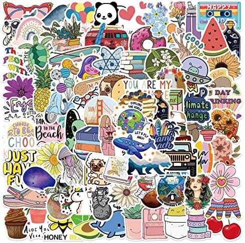 Lot De 50 Stickers Déco - Autocollants Style Aesthetic Pour Kindle, Laptop, Téléphone - Vinyle Durable