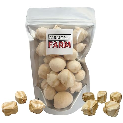 Caramelo liofilizado de agua salada Taffy 2 oz  Cortado para picar piezas  Se envía en caja  Deliciosamente crujiente, sabor intenso, aperitivo