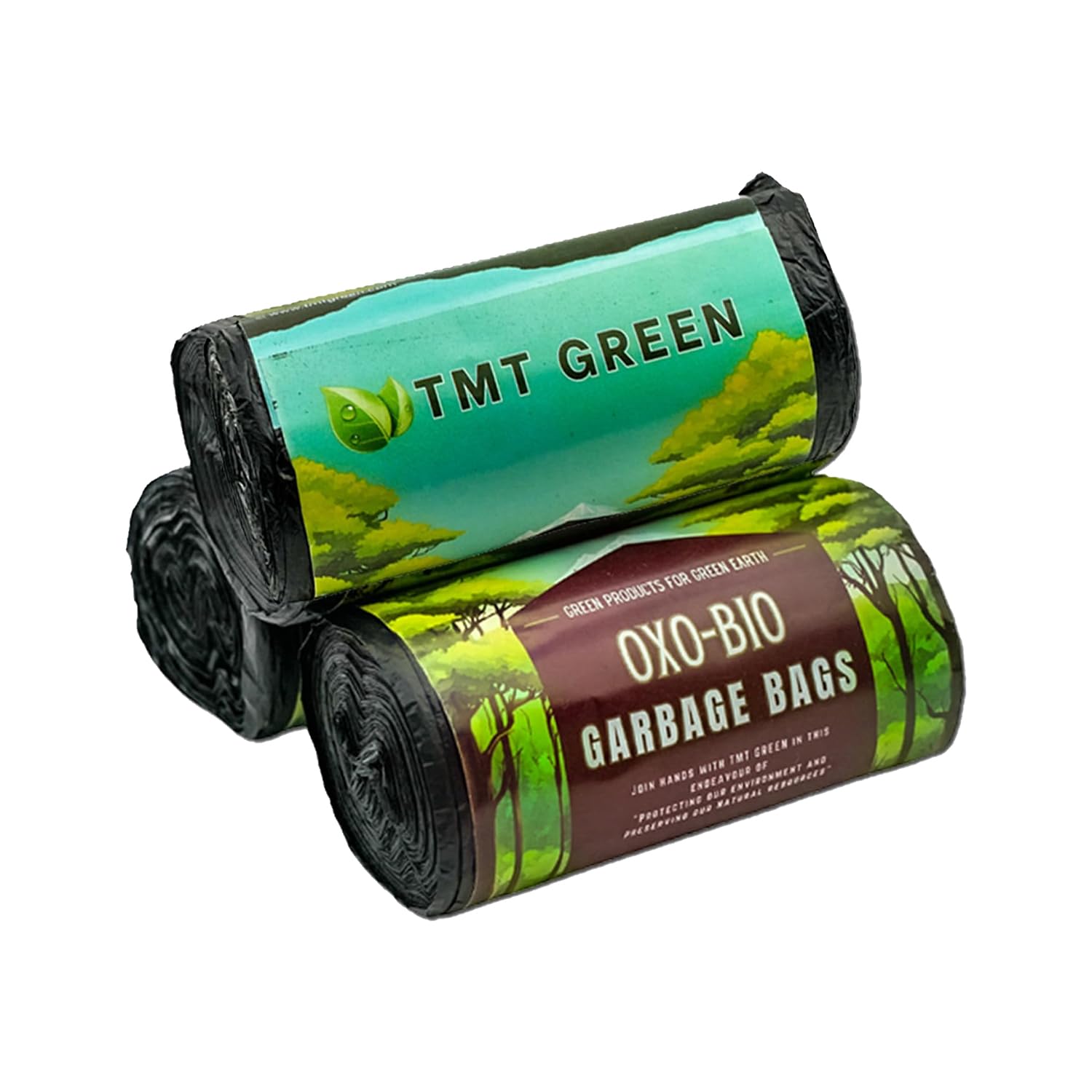 TMT GREEN Oxo-Biodegradable Garbage Bags, Eco-Friendly Bags with Extra Strength and Leakproof Design - Pack of 3 Rolls, 45 Bags Home, Office, and Outdoors (45, X-Large (30X37)) (B0D9XQPMTY) Amazon Price History, Amazon Price Tracker