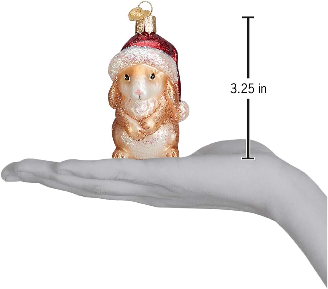 Old World Christmas Ornaments Standing Christmas Bunny Glass Blown Ornaments for Christmas Tree
