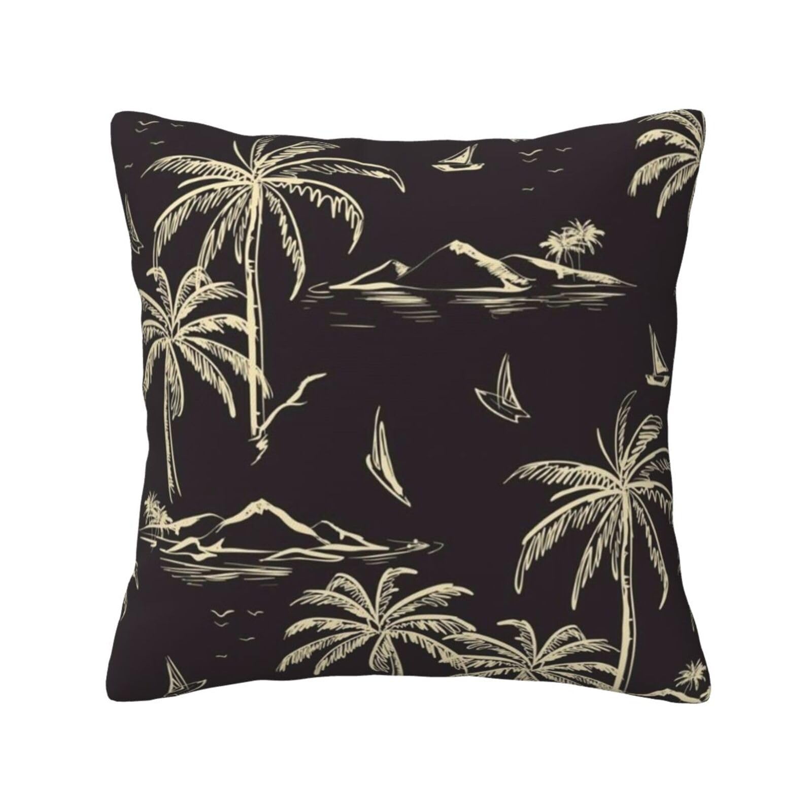 FFSHKOWE Palm Tree Decorative Throw Pillow Cover Double-Sided Printed Cushion Cover for Sofa Couch Bed Chair 30 x 30cm