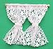 Melody Jane Dollhouse White Crochet Lace Curtains Nets 1:12 Window Accessory