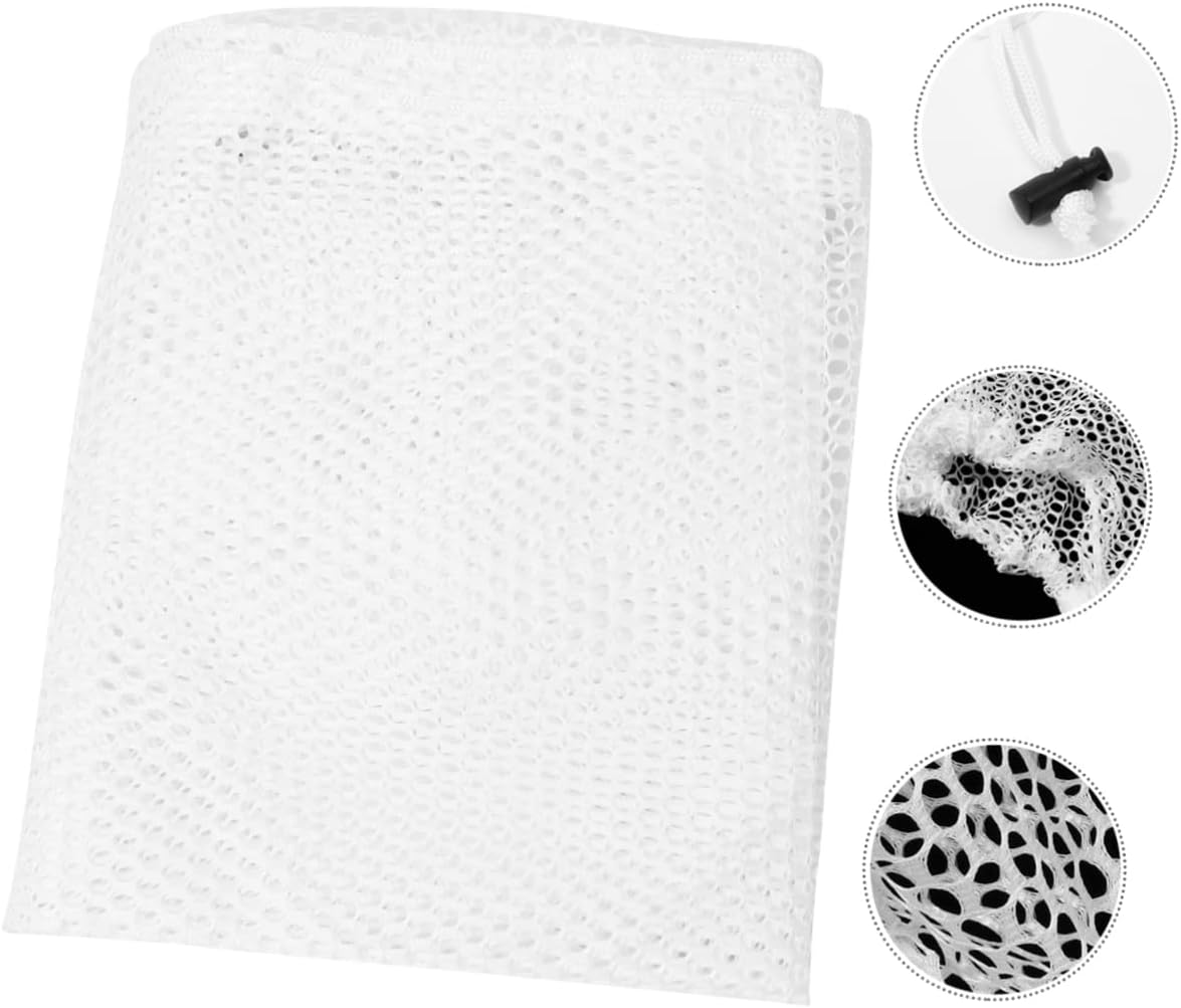 2sets Heavy Duty Mesh Laundry Bags with Drawstring Washing Storage Bags for College Travel and Sporting for Long Term Use 4pcs*2
