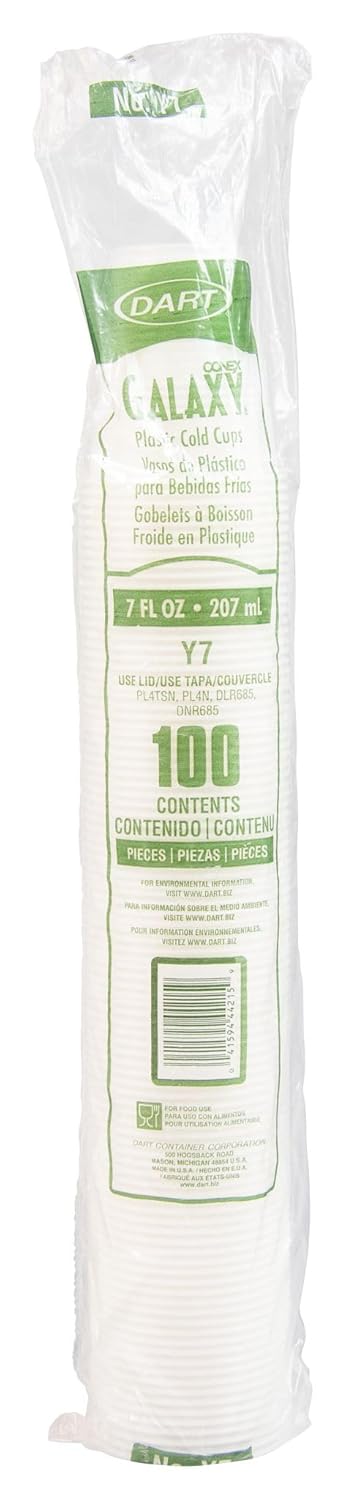 Stack Man Dart Y7 Conex Galaxy 7 oz. Translucent Plastic Cold Cup - 2500/Case
