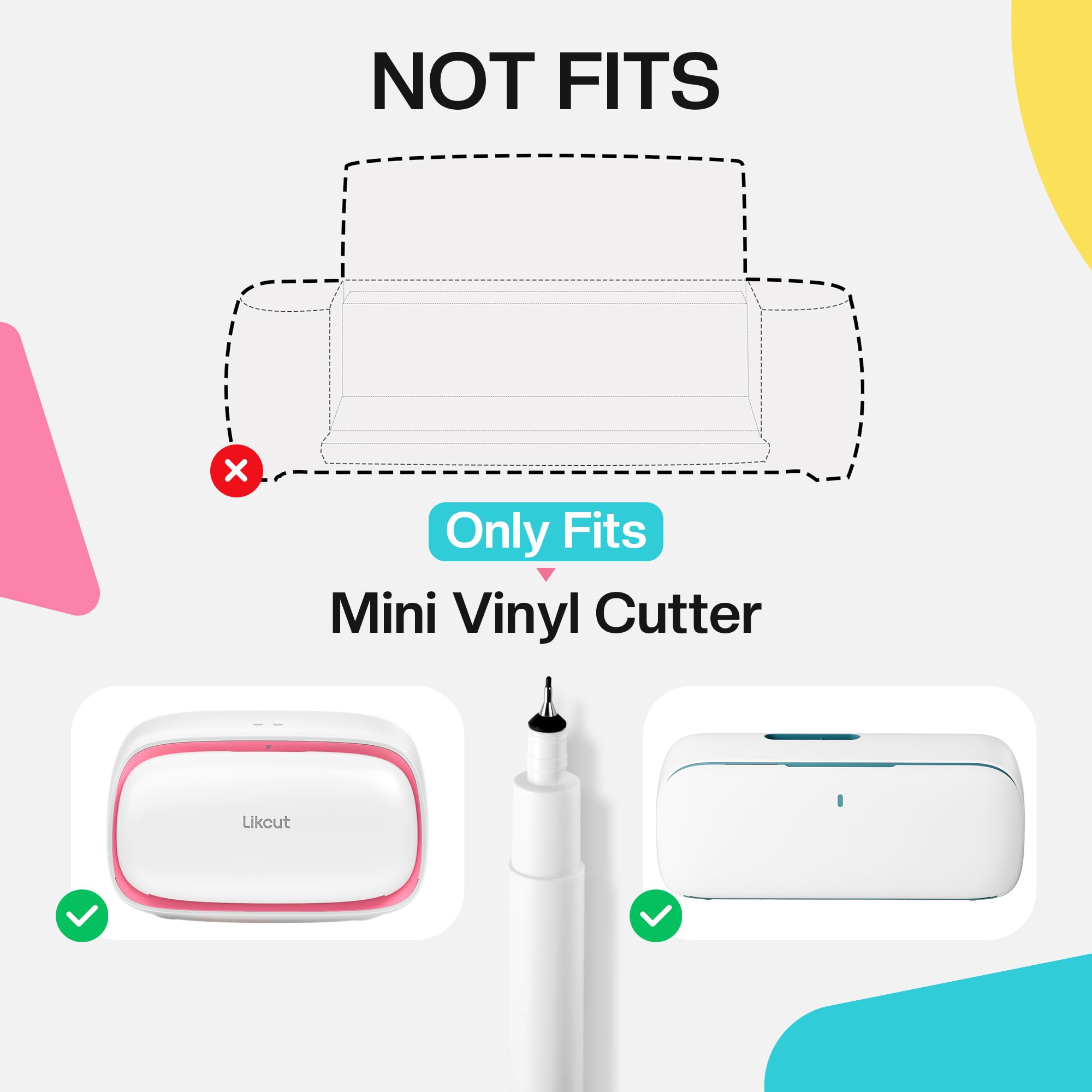 Likcut Glee S501 Kit de Inicio Avanzado - Plotter de Corte Incluye 4 Bolígrafos, Vinilo, Hojas Sin Tapete y Herramientas, Corta como HTV y Cartulina