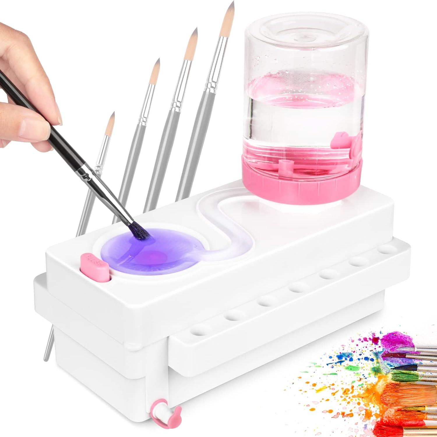 Brush Rinser, Paint Brush Cleaner with Drain