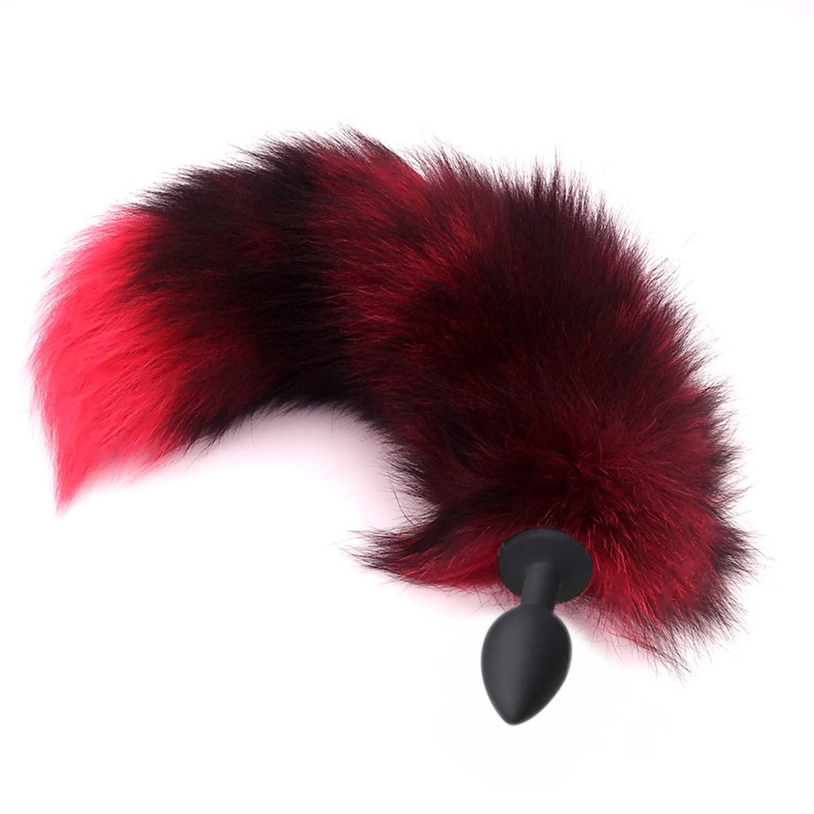Fox Tails Anal Plug Silicone Anal Sex Toys Butt Plug Cosplay Toys Plug (Color : Auburn, Size : 2.8cm)