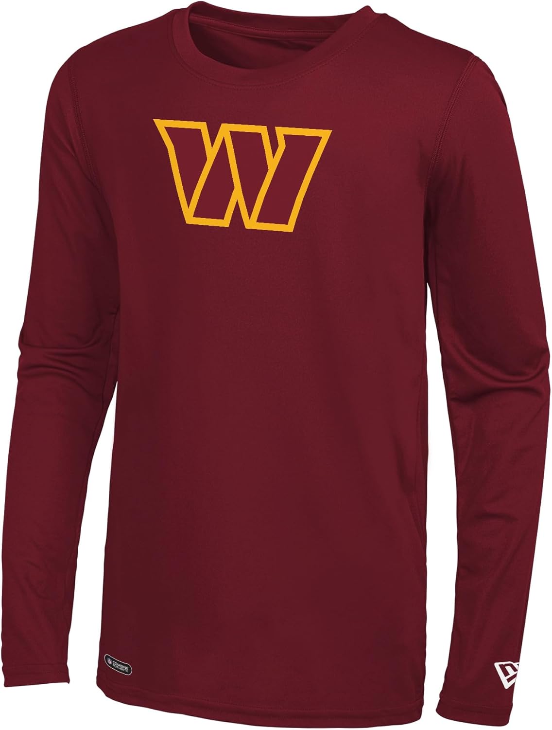 New Era NFL Football Men's Stadium Logo Long Sleeve Performance T-Shirt, Washington Commanders, Small