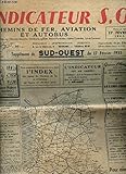  INDICATEUR S.O. - CHEMINS DE FER, AVIATION ET AUTOBUS / N°4 - SUPPLEMENT DU SUD OUEST DU 17 FEVRIER 1955.