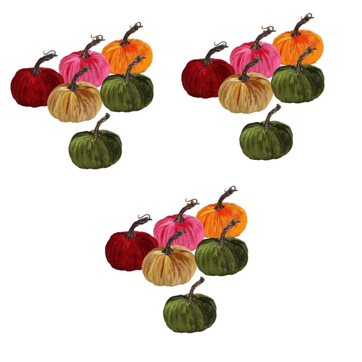 Cabilock 3 Sätze Goldener Samtkürbis Halloween Dekorationen Pilz Girlande Dekorationen Für Zuhause Halloween Kürbis Laterne Herbst Ornamente Erntefest 6 Stück * 3