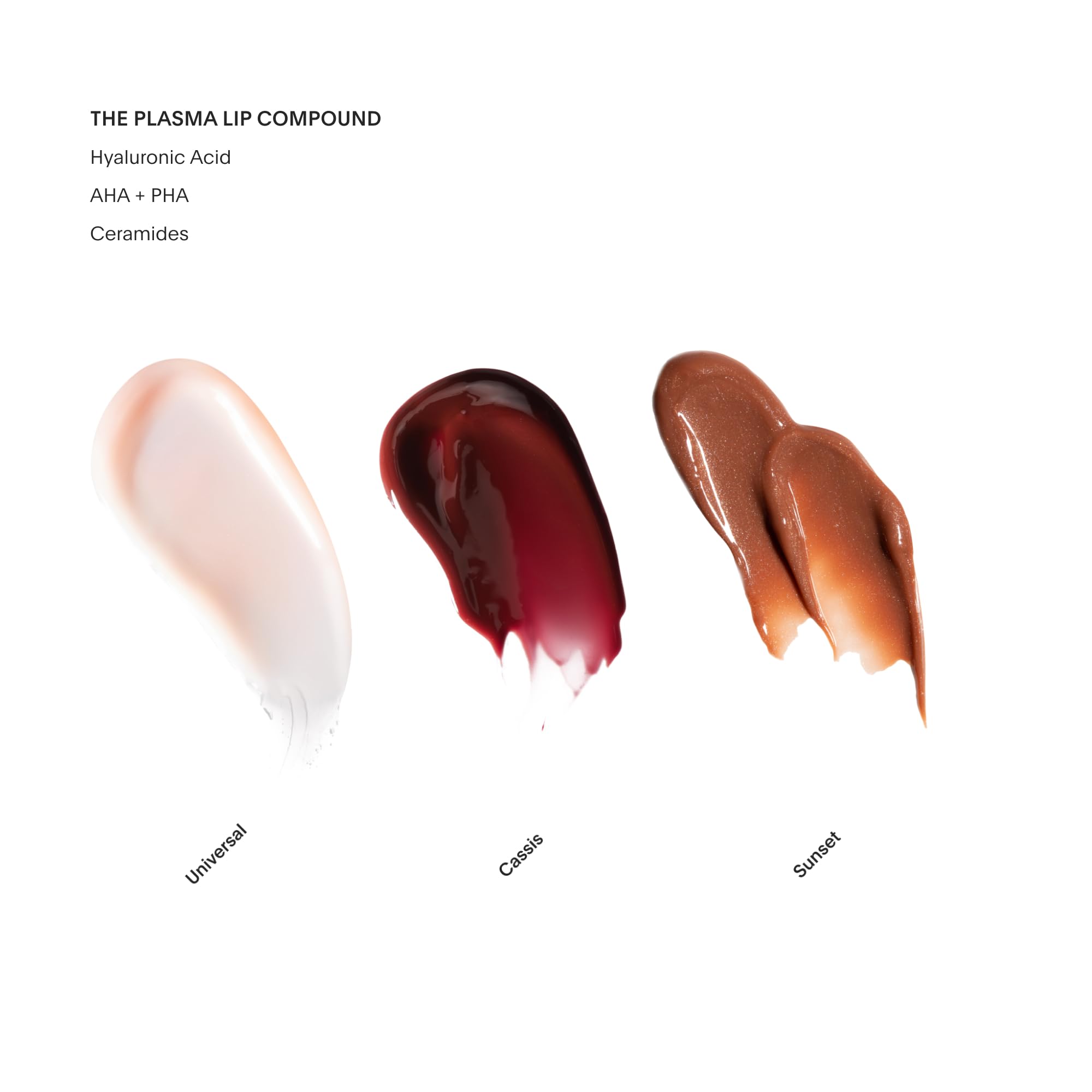U Beauty The PLASMA - Rossetto colorato per labbra, anti-invecchiamento e antirughe, acido ialuronico, burro di karitè e peptidi per idratazione e rimpolpamento, 3 tonalità, 15 ml