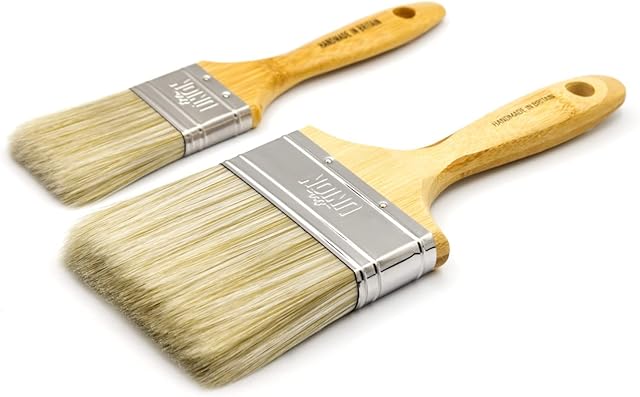 Eco-Union Ecobrushes - Eco-Friendly Wood Brush With A Bamboo Handle. Perfect For Use As An Indoor Or Outdoor Brush Perfect For Wood Dye 2"
