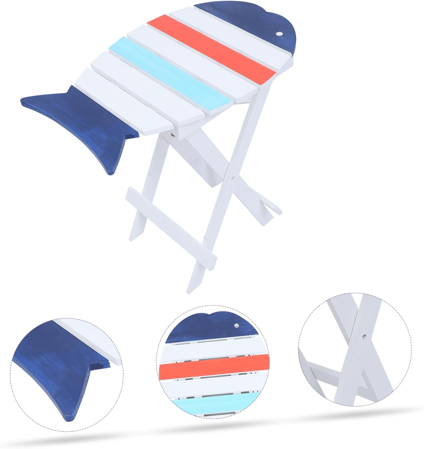 Alipis Portable Folding Dinner Table Wood Snack Table for Outdoor Use for Picnics Gardens and Camping Activities