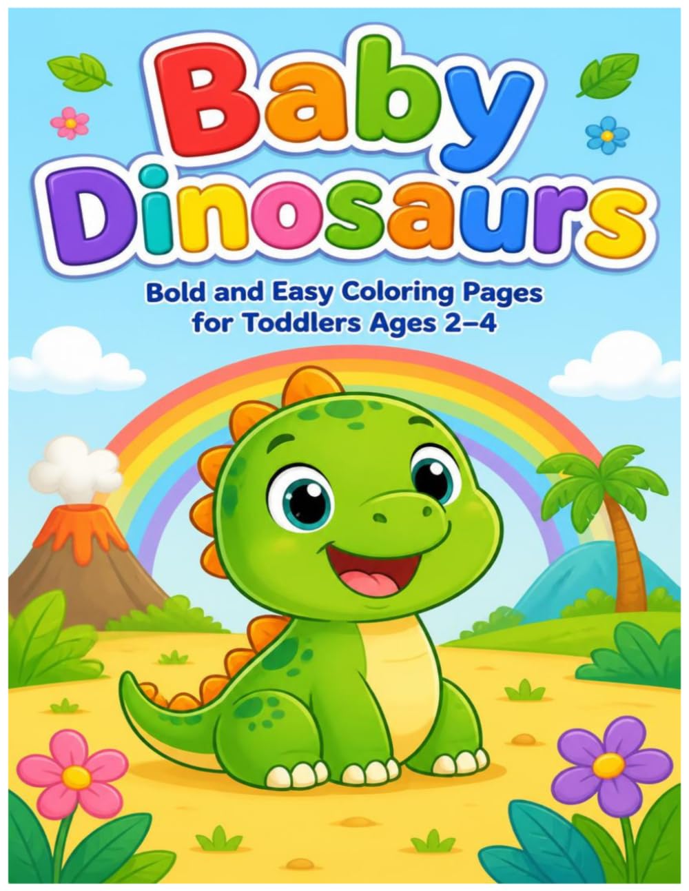 Baby Dinosaurs Coloring Book for Toddlers Ages 2–4: Bold and Easy Coloring Pages with Simple, Low-Clutter Dinosaur Illustrations for Little Hands