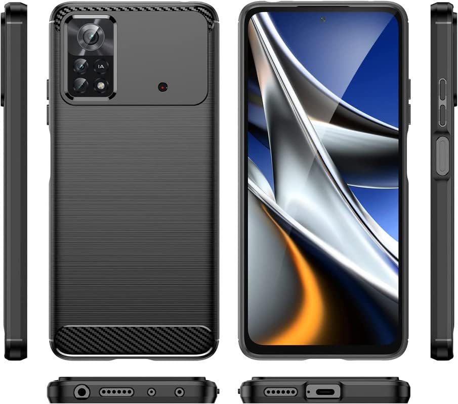 Image of Hybrid Carbon Fiber Back Case for Poco X4 Pro 5G (Black)