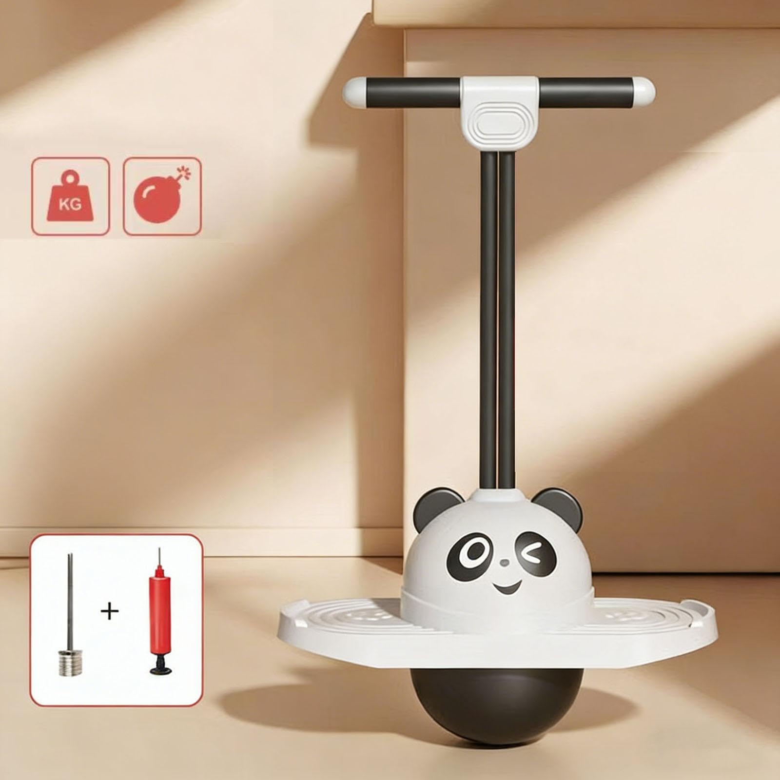 Pogo Ball Piattaforma Gioco Bambini Esercizio Equilibrio Manico Resistente Antiscivolo Materiale Solido in Pp PVC Adatto Allenamento Fisico Cortile Pa
