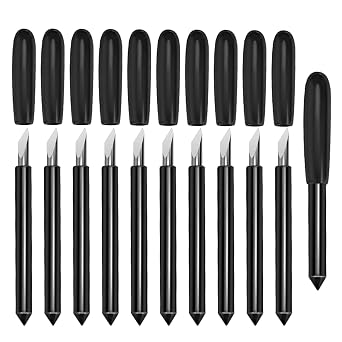 10pcs Deep Cut Blades Replacement Deep Point Blades for Explore 4/3/Air 2/Air One/Air/Maker/Maker 4/3 Cutting Machines Cut Material Up to 1.5mm Thick, Personalized Craft