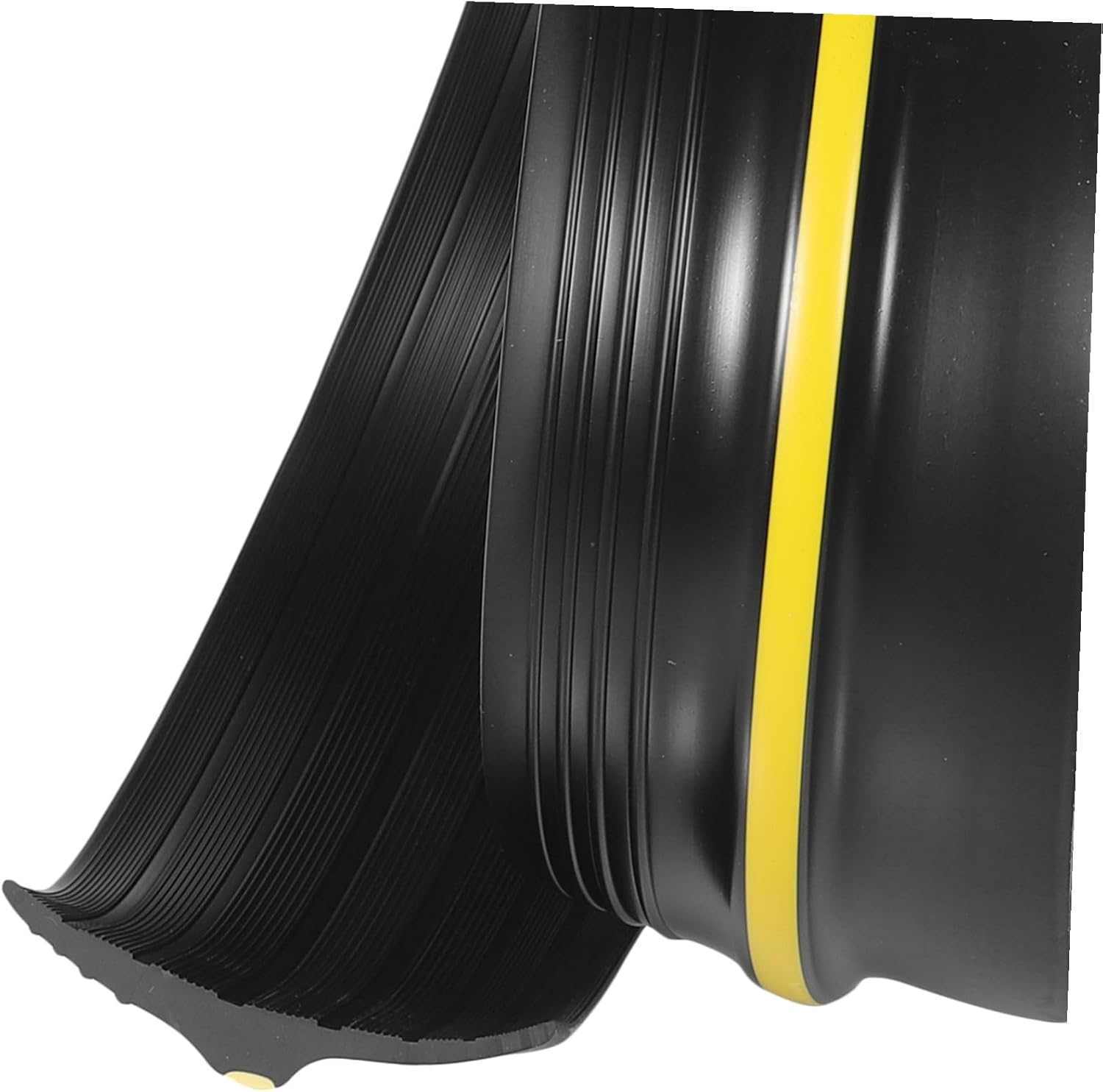Rubber Garage Door Threshold Seal Strip Weatherproof Bottom Barrier for Flooding Protection Abrasion Resistant Flexible Garage Accessories for Door Sills and Bottoms Easy DIY